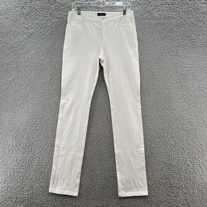 Joseph Pants Womens 31X34 White Stretch Gabardine Slim Straight Leg